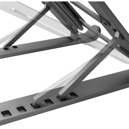 AISENS Soporte De Sobremesa Ajustable Para Portatil / Tablet, Gris Oscuro