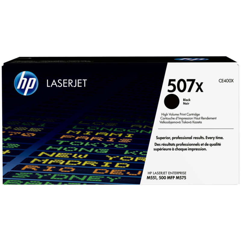 HP Cartucho de tóner original LaserJet 507X de alta capacidad negro
