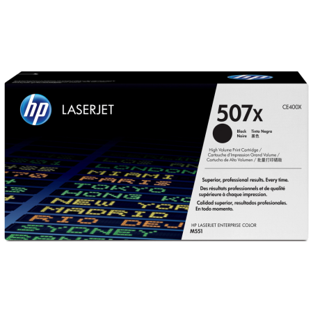 HP Cartucho de tóner original LaserJet 507X de alta capacidad negro