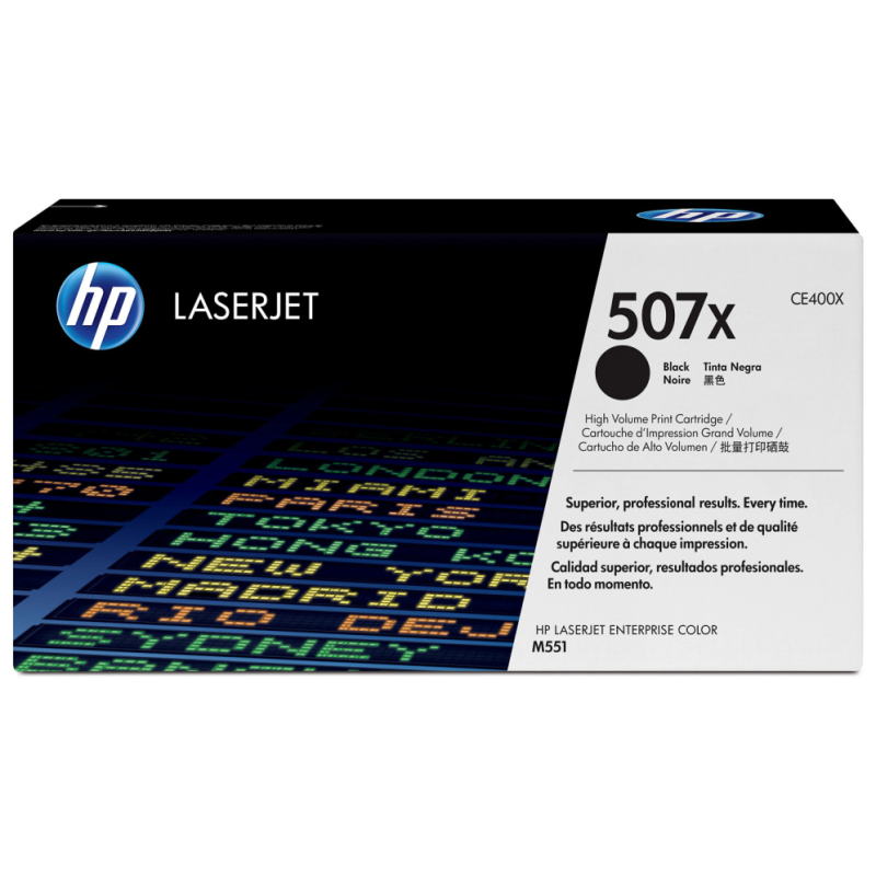 HP Cartucho de tóner original LaserJet 507X de alta capacidad negro