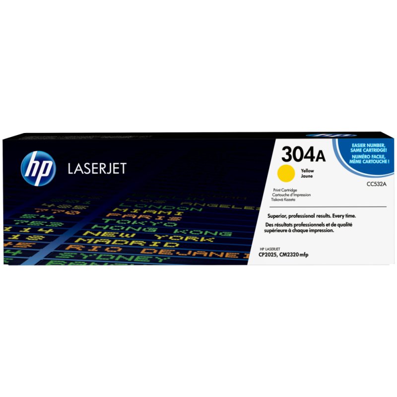 HP Cartucho de tóner original LaserJet 304A amarillo