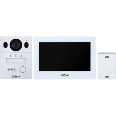 DHI-KTX01(S)/DHI-VTO2003F/DHI-VTH5123H-W-S2: DAHUA KIT VIDEOPORTERO IP VTO2003F + VTH5123H-W-S2, MONITOR INTERIOR 7″, WIFI, AUDI