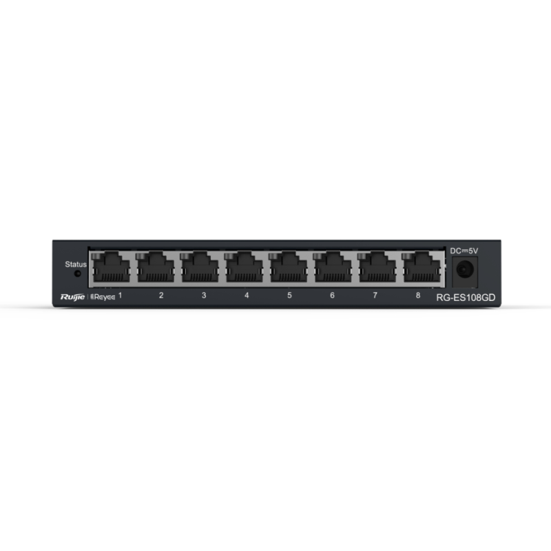 Ruijie Networks RG-ES108GD switch No administrado Gigabit Ethernet (10/100/1000) Negro