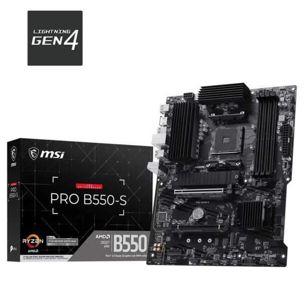 Placa base msi pro b550 - s ddr4 am4 atx - 4x ddr4