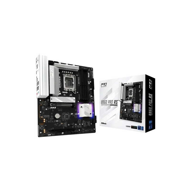 PLACA ASROCK B860 PRO RS,INTEL,1851,B860,4DDR5,256GB,1HDMI+1DP,4SATA3+2M.2,2.5GBLAN,8USB3.2+2USB TYPE-C,ATX