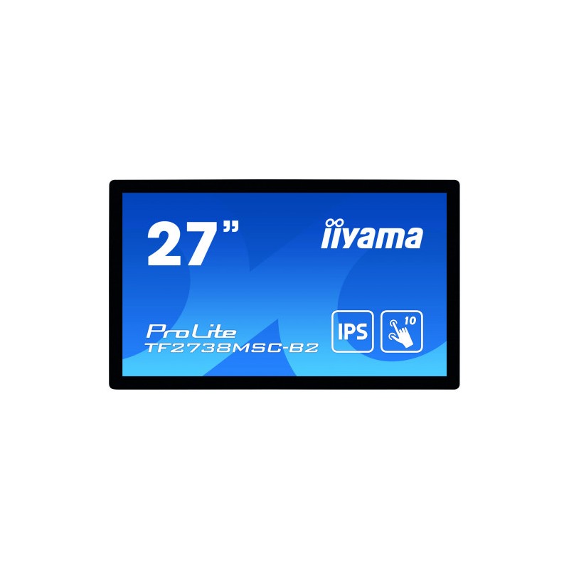 iiyama ProLite TF2738MSC-B2 monitor pantalla táctil 68,6 cm (27″) 1920 x 1080 Pixeles Multi-touch Multi-usuario Negro