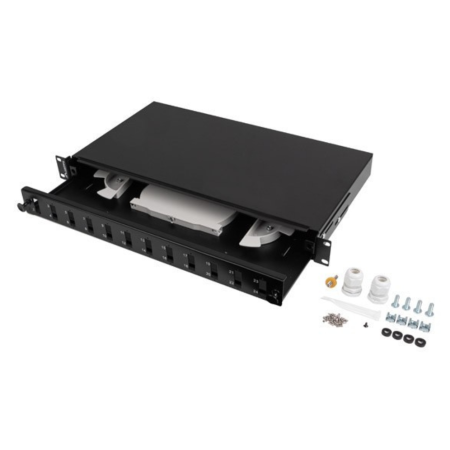 Lanberg FOP1-12SD-LQB panel de parcheo 1U