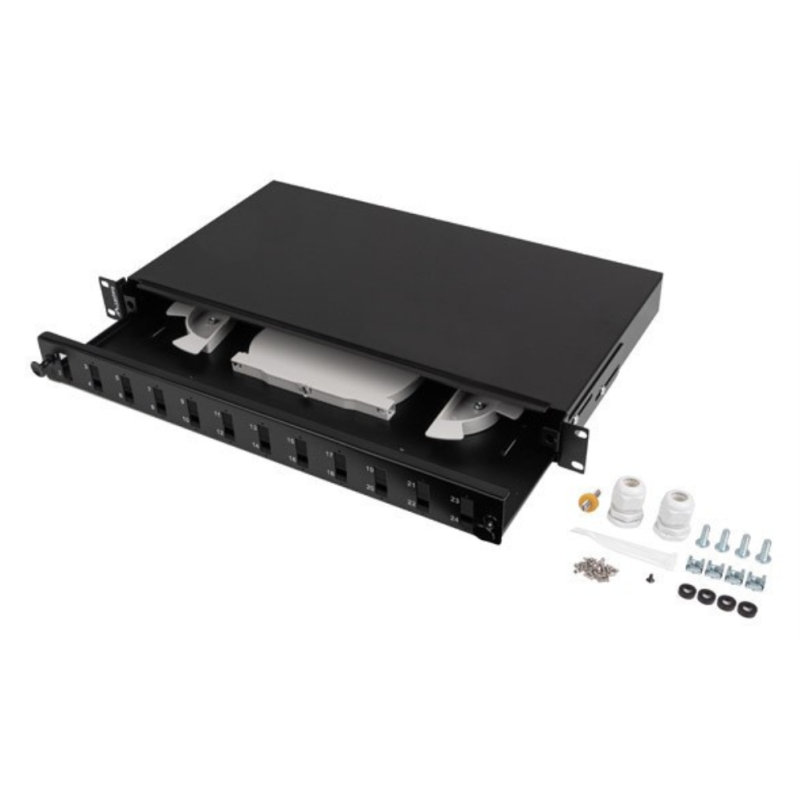 Lanberg FOP1-12SD-LQB panel de parcheo 1U
