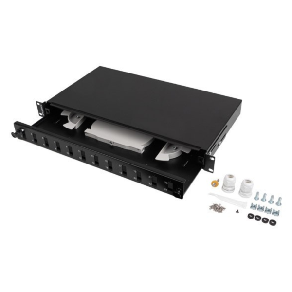 Lanberg FOP1-12SD-LQB panel de parcheo 1U