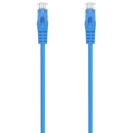 AISENS Cable de Red Latiguillo RJ45 LSZH Cat.6A 500 Mhz UTP AWG24, Azul, 1.0M