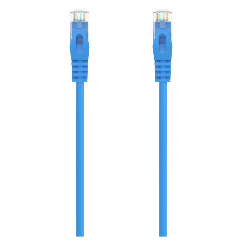 AISENS Cable de Red Latiguillo RJ45 LSZH Cat.6A 500 Mhz UTP AWG24, Azul, 1.0M