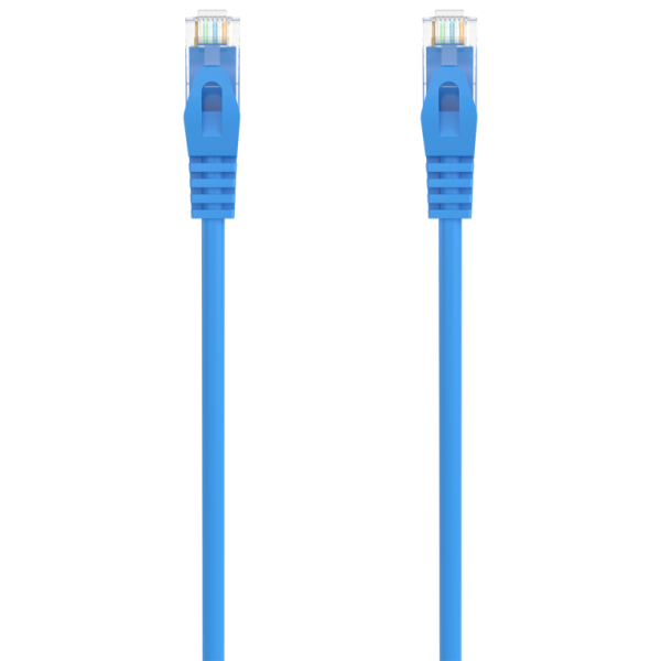 AISENS Cable de Red Latiguillo RJ45 LSZH Cat.6A 500 Mhz UTP AWG24, Azul, 1.0M
