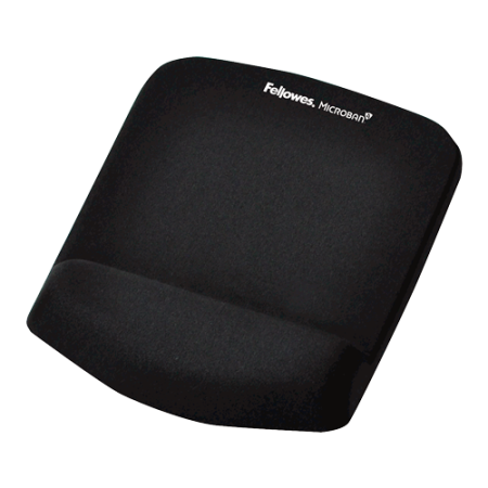 ALFOMBRILLA CON REPOSAMUÑECAS RATON PLUSHTOUCH NEGRO FELLOWES 9252003