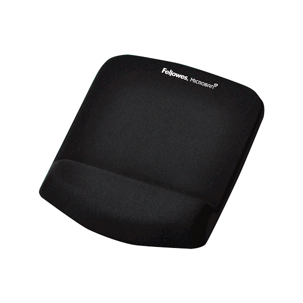 ALFOMBRILLA CON REPOSAMUÑECAS RATON PLUSHTOUCH NEGRO FELLOWES 9252003