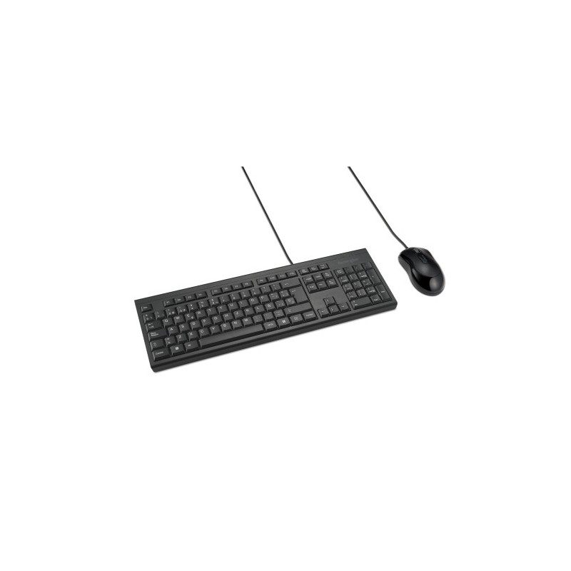 CONJUNTO DE RATÓN Y TECLADO MODELO KM100 EQ CON CABLE COLOR NEGRO KENSINGTON K75452ES