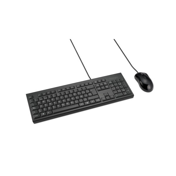 CONJUNTO DE RATÓN Y TECLADO MODELO KM100 EQ CON CABLE COLOR NEGRO KENSINGTON K75452ES