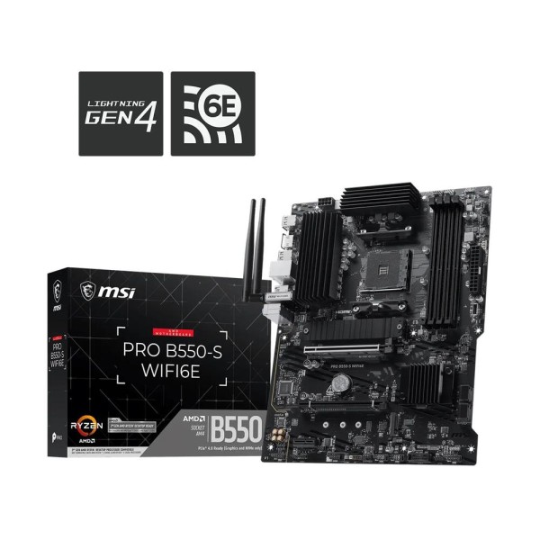 Placa base msi pro b550 - s wifi6e ddr4 am4 atx - 4x ddr4