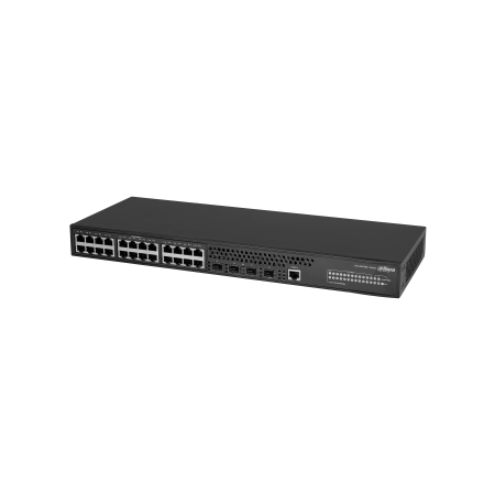 DH-AS4300-24GT4GF: DAHUA SWITCH GIGABIT GESTIONABLE L2+, 24 PUERTOS RJ45 10/100/1000M, 4 PUERTOS SFP 100M/1G, FANLESS, 56GBPS, 4