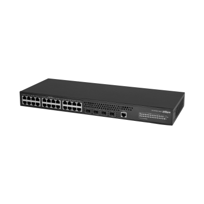 DH-AS4300-24GT4GF: DAHUA SWITCH GIGABIT GESTIONABLE L2+, 24 PUERTOS RJ45 10/100/1000M, 4 PUERTOS SFP 100M/1G, FANLESS, 56GBPS, 4