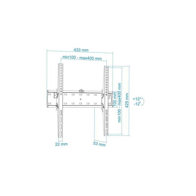 TooQ LP4255T-B TV mount 139,7 cm (55″) Negro