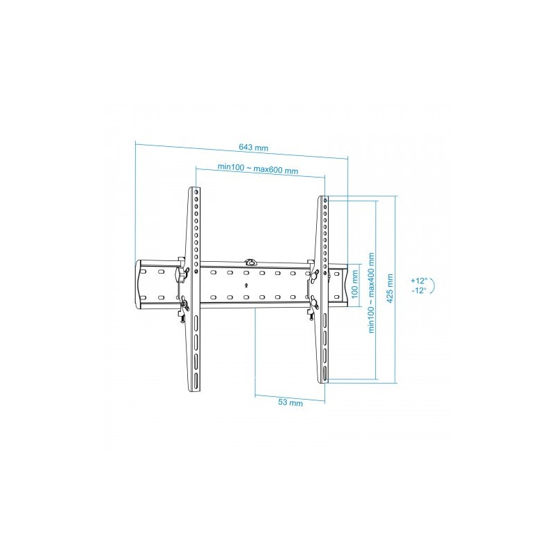 TooQ LP4270T-B TV mount 177,8 cm (70″) Negro