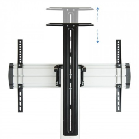 TooQ FS1870M-B signage display mount 94 cm (37″) Negro, Plata
