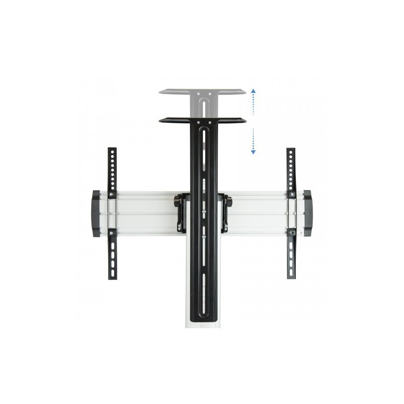 TooQ FS1870M-B signage display mount 94 cm (37″) Negro, Plata