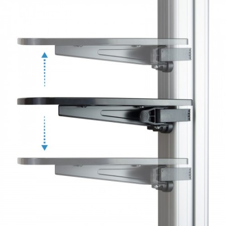 TooQ FS1870M-B signage display mount 94 cm (37″) Negro, Plata