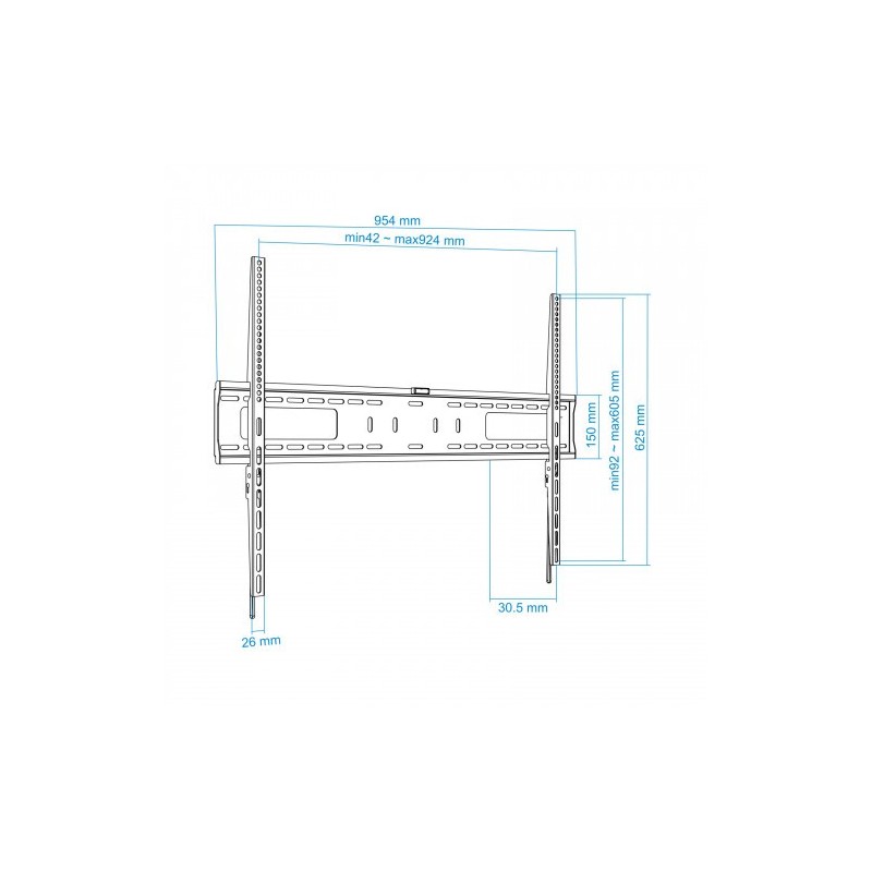 TooQ Soporte de Pared para Monitor / TV LCD, Plasma de 60-100, Negro