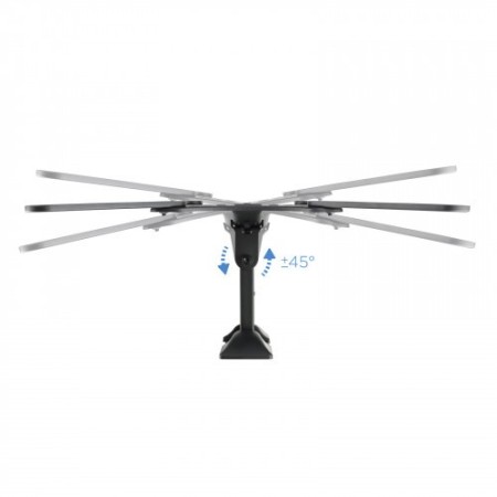 TooQ Soporte Giratorio e Inclinable para Monitor / TV LCD, Plasma de 23”- 55”, con Dos Pivotes, Negro