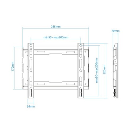 TOOQ SOPORTE DE PARED PARA PANTALLA 23″-43″