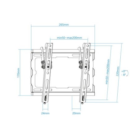 TOOQ SOPORTE DE PARED PARA PANTALLA 23″-43″
