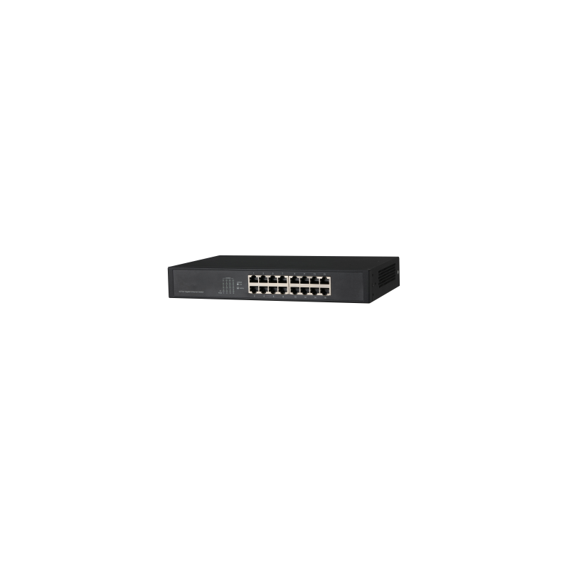 DH-PFS3016-16GT: DAHUA SWITCH GIGABIT NO GESTIONABLE L2, 16 PUERTOS RJ45 10/100/1000M, CAPACIDAD DE CONMUTACION 32GBPS, 23,8MPPS