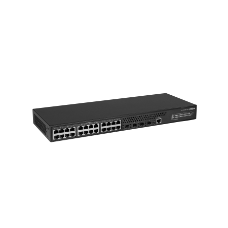 DH-AS4300-24GT4GF: DAHUA SWITCH GIGABIT GESTIONABLE L2+, 24 PUERTOS RJ45 10/100/1000M, 4 PUERTOS SFP 100M/1G, FANLESS, 56GBPS, 4