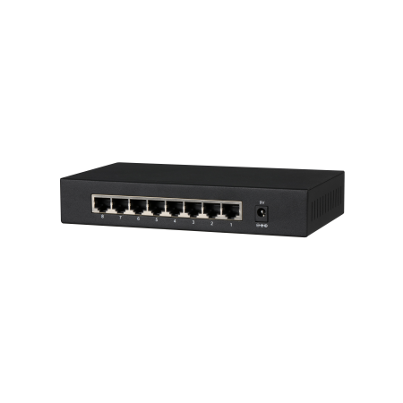 DH-PFS3008-8GT: DAHUA SWITCH GIGABIT NO GESTIONABLE, 8 PUERTOS RJ45 10/100/1000M, CAPACIDAD DE CONMUTACION 16GBPS, 11,904MPPS, C