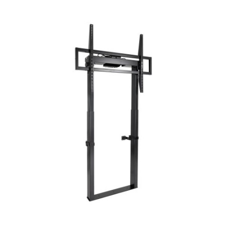 TooQ TITAN Soporte de Suelo Fijo con Regulación Eléctrica de Altura para Pantallas 55″-100″, Negro