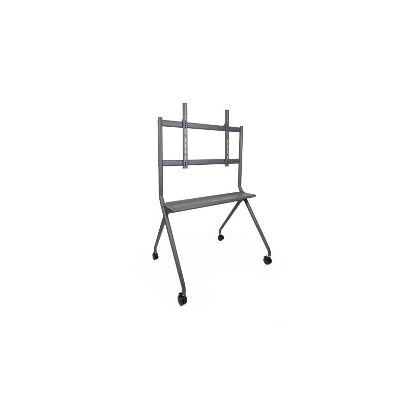 TooQ iSTAND Soporte de Suelo con Ruedas para Pantallas 50″- 86″, Gris