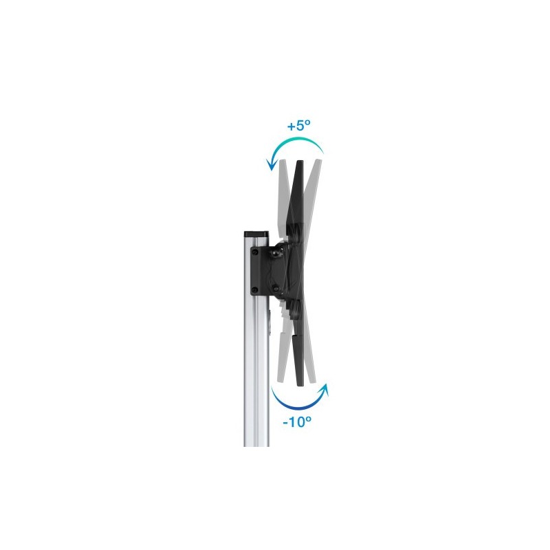 TooQ Hera Soporte de Suelo de Aluminio con Ruedas para Pantalla 37″-86″