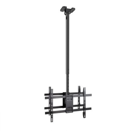 TooQ Soporte de Techo para 2 Pantallas 43″-86″, Negro