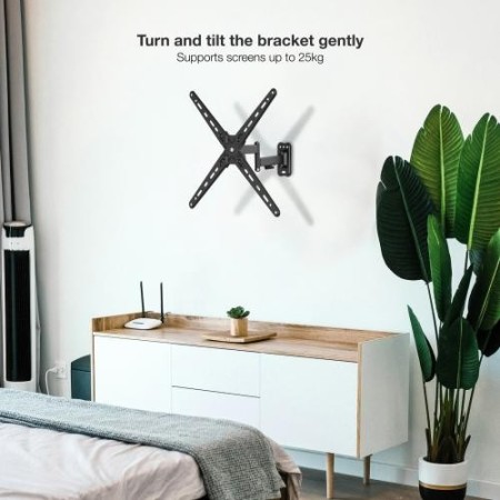 TooQ Soporte de Pared para Pantallas 13″-55″, Negro