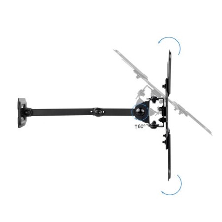 TooQ Soporte de Pared para Pantallas 13″-43″, Negro