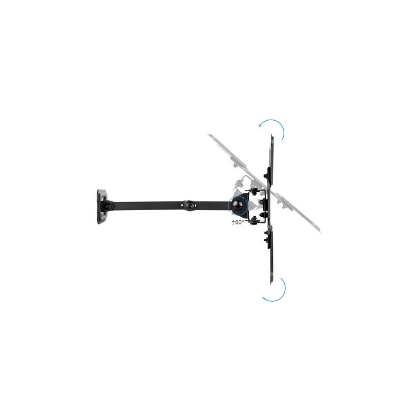TooQ Soporte de Pared para Pantallas 13″-43″, Negro
