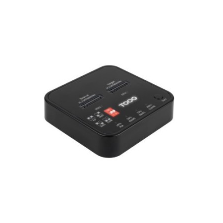 TooQ Docking Station USB-C 3.2 Gen 2 Dual Bay para SSD M.2 NGFF/NVMe Clonador, Negro