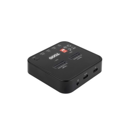TooQ Docking Station USB-C 3.2 Gen 2 Dual Bay para SSD M.2 NGFF/NVMe Clonador, Negro