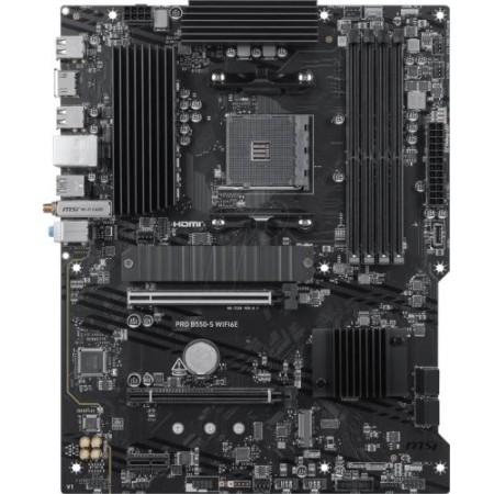 PLACA MSI PRO B550-S WIFI6E,AMD,AM4,B550,4DDR4,128GB,HDMI,GBLAN+WIFI6E+BT5.3,4SATA3+2M.2,7USB3.2,ATX