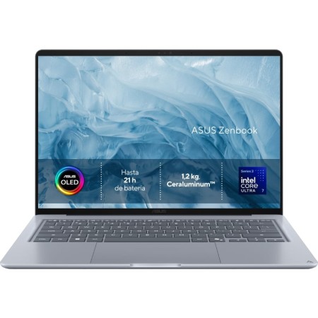 Portátil Asus ZenBook 14 OLED UX3480AA-U1537 Intel Core Ultra 7-355/ 16GB/ 512GB SSD/ 14″/ Sin Sistema Operativo