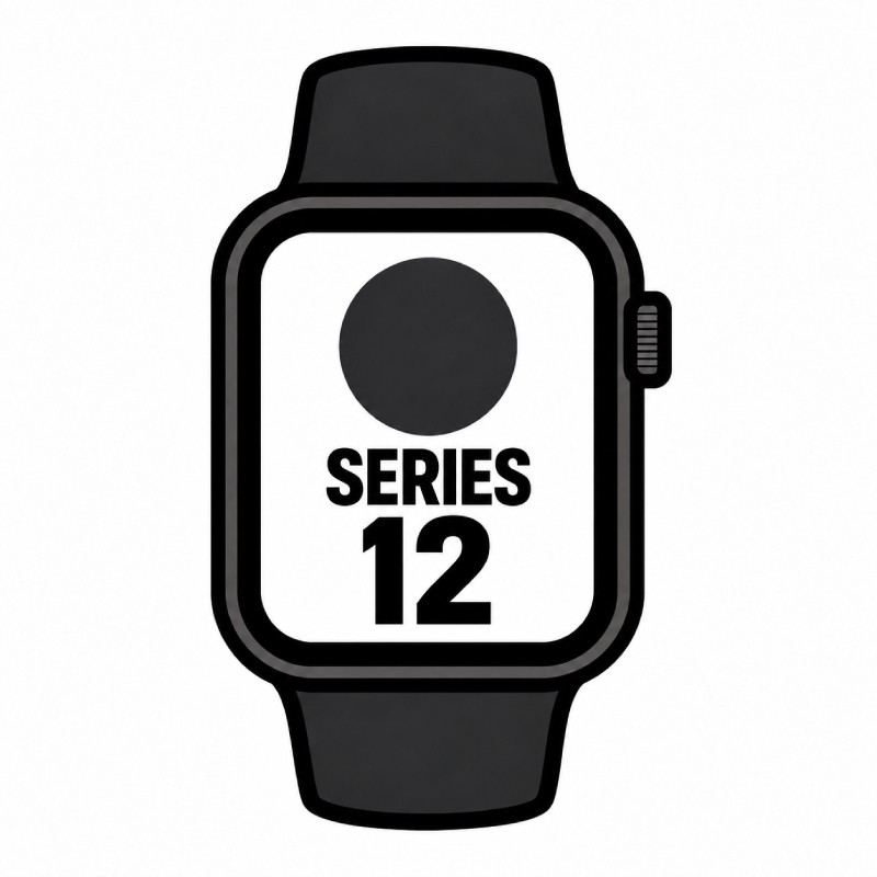 Apple Watch Series 12/ GPS/ Cellular/ 46mm/ Negro/ Correa Deportiva Negra (S/M)