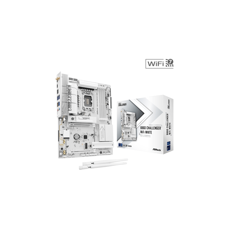 Asrock B860 Challenger WiFi White Intel B860 LGA 1851 (Socket V1) ATX