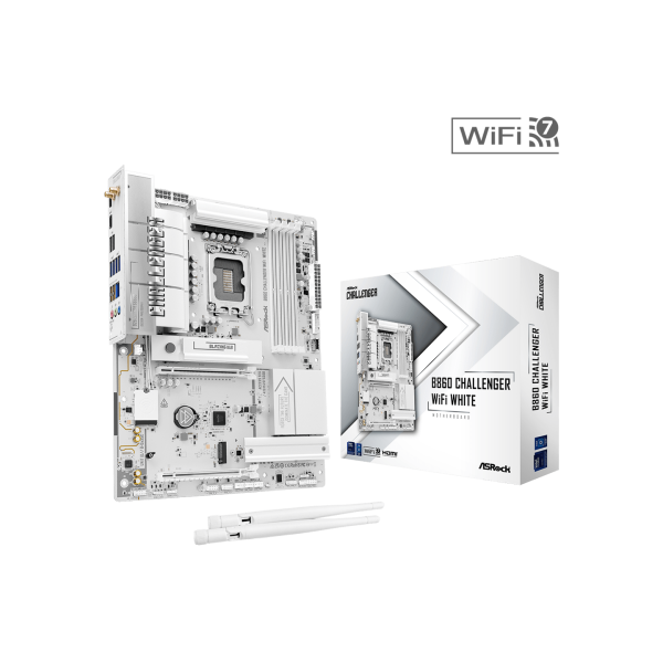 Asrock B860 Challenger WiFi White Intel B860 LGA 1851 (Socket V1) ATX