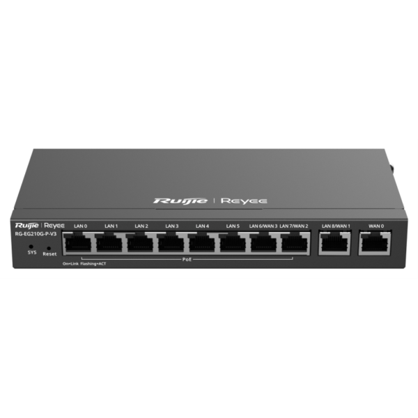Ruijie Networks RG-EG210G-P-V3 router Gigabit Ethernet Negro